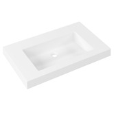 Timberline Accessible Essential 750mm Gloss White Rectangular Composite Wall Hung Basin