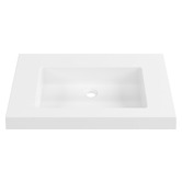 Timberline Accessible Essential 750mm Gloss White Rectangular Composite Wall Hung Basin