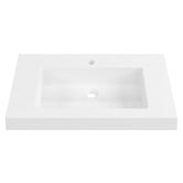 Timberline Accessible Essential 750mm Gloss White Rectangular Composite Wall Hung Basin