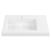 Timberline Accessible Essential 750mm Gloss White Composite Wall Hung Basin