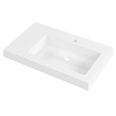 Timberline Accessible Essential 750mm Gloss White Composite Wall Hung Basin