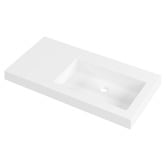 Timberline Accessible Essential 900mm Gloss White Composite Wall Hung Basin