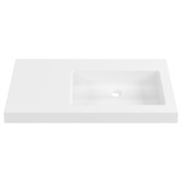 Timberline Accessible Essential 900mm Gloss White Composite Wall Hung Basin
