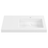 Timberline Accessible Essential 900mm Gloss White Composite Wall Hung Basin