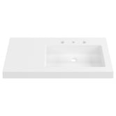 Timberline Accessible Essential 900mm Gloss White Composite Wall Hung Basin