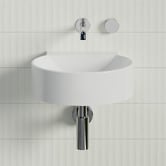 Timberline Accessible Quay 400mm Gloss White Composite Wall Hung Basin