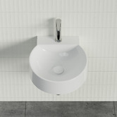 Timberline Accessible Quay 400mm Gloss White Composite Wall Hung Basin