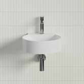 Timberline Accessible Quay 400mm Gloss White Composite Wall Hung Basin