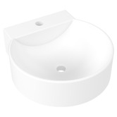 Timberline Accessible Quay 400mm Gloss White Composite Wall Hung Basin