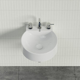 Timberline Accessible Quay 400mm Gloss White Composite Wall Hung Basin