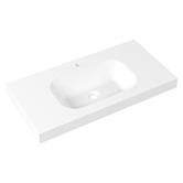 Timberline Accessible Stadium 900mm Gloss White Composite Wall Hung Basin