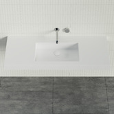 Timberline Accessible Essential 1200mm Gloss White Rectangular Composite Wall Hung Basin