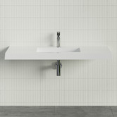 Timberline Accessible Essential 1200mm Gloss White Rectangular Composite Wall Hung Basin