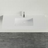 Timberline Accessible Essential 1200mm Gloss White Rectangular Composite Wall Hung Basin