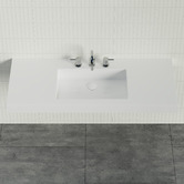 Timberline Accessible Essential 1200mm Gloss White Rectangular Composite Wall Hung Basin