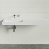 Timberline Accessible Essential 1200mm Gloss White Composite Wall Hung Basin