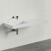 Timberline Accessible Essential 1200mm Gloss White Composite Wall Hung Basin