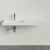 Timberline Accessible Essential 1200mm Gloss White Composite Wall Hung Basin