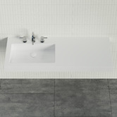 Timberline Accessible Essential 1200mm Gloss White Composite Wall Hung Basin