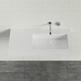 Timberline Accessible Essential 900mm Gloss White Composite Wall Hung Basin