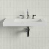 Timberline Accessible Essential 750mm Gloss White Composite Wall Hung Basin