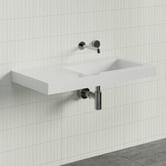 Timberline Essential Accessible 900mm Gloss White Composite Wall Hung Basin