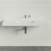 Timberline Accessible Stadium 1200mm Gloss White Composite Wall Hung Basin