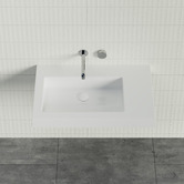 Timberline Accessible Essential 750mm Gloss White Composite Wall Hung Basin