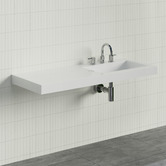 Timberline Accessible Essential 1200mm Gloss White Composite Wall Hung Basin