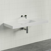 Timberline Accessible Stadium 1200mm Gloss White Composite Wall Hung Basin