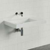 Timberline Accessible Essential 750mm Gloss White Composite Wall Hung Basin