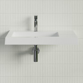 Timberline Accessible Essential 750mm Gloss White Composite Wall Hung Basin