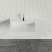 Timberline Accessible Essential 750mm Gloss White Composite Wall Hung Basin