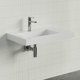 Timberline Accessible Essential 750mm Gloss White Composite Wall Hung Basin