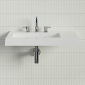 Timberline Accessible Essential 750mm Gloss White Composite Wall Hung Basin