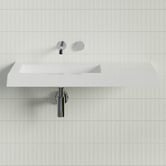 Timberline Accessible Essential 900mm Gloss White Composite Wall Hung Basin