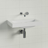Timberline Accessible Monaco Grand Ensuite 600mm Gloss White Wall Hung Basin
