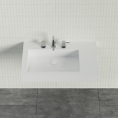 Timberline Accessible Essential 750mm Gloss White Composite Wall Hung Basin