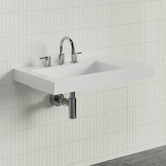 Timberline Accessible Essential 750mm Gloss White Composite Wall Hung Basin