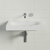 Timberline Accessible Stadium 600mm Gloss White Composite Wall Hung Basin