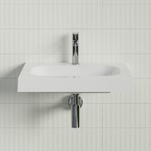 Timberline Accessible Stadium 600mm Gloss White Composite Wall Hung Basin