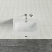 Timberline Accessible Stadium 600mm Gloss White Composite Wall Hung Basin