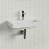 Timberline Accessible Monaco Grand Ensuite 600mm Gloss White Wall Hung Basin