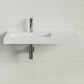 Timberline Accessible Essential 900mm Gloss White Composite Wall Hung Basin