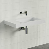 Timberline Accessible Essential 750mm Gloss White Composite Wall Hung Basin
