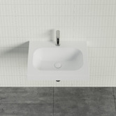 Timberline Accessible Stadium 600mm Gloss White Composite Wall Hung Basin