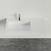 Timberline Accessible Essential 900mm Gloss White Composite Wall Hung Basin