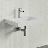 Timberline Accessible Stadium 600mm Gloss White Composite Wall Hung Basin