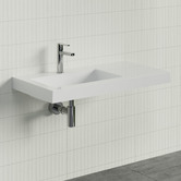 Timberline Accessible Essential 900mm Gloss White Composite Wall Hung Basin