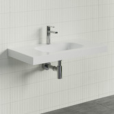 Timberline Accessible Stadium 900mm Gloss White Composite Wall Hung Basin